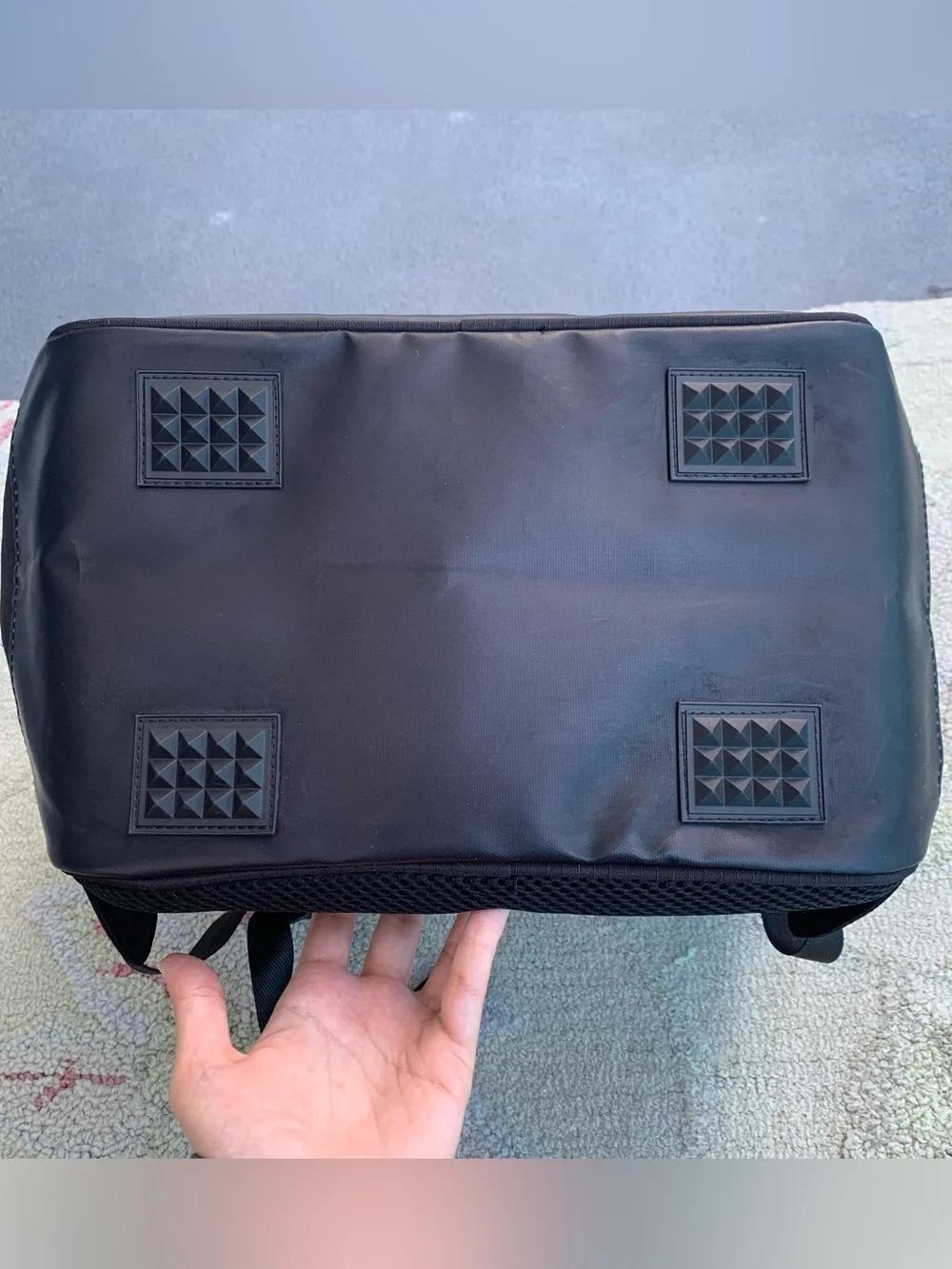 Reddy Black Cotton Canvas Pet Carrier Backpack
